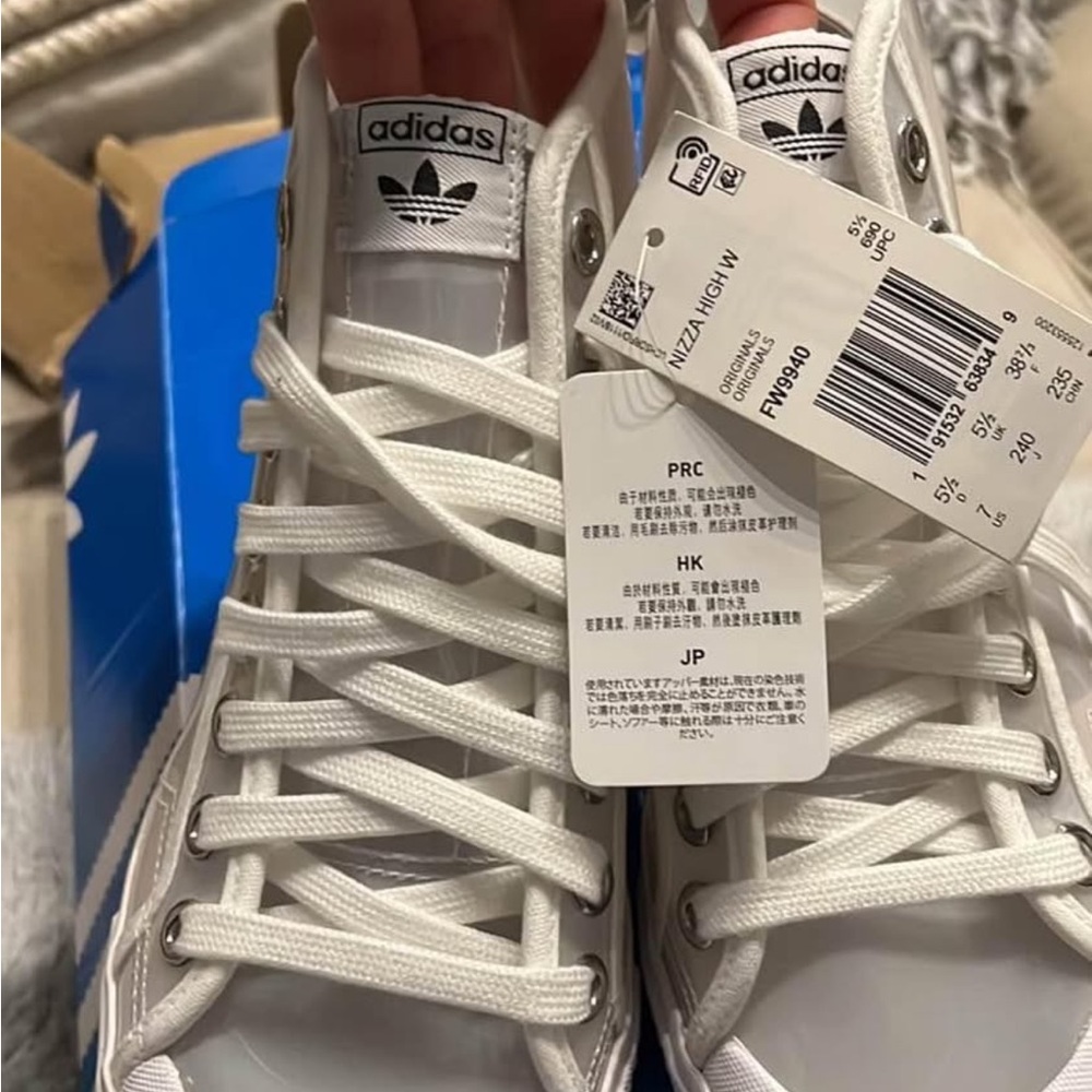 Adidas originals Nizza High Translucent Cloud White sz7